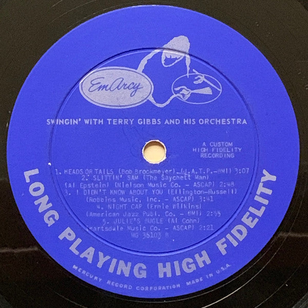 Terry Gibbs And His Orchestra : Swingin' With Terry Gibbs And His Orchestra (LP, Album, Mono, Ind)