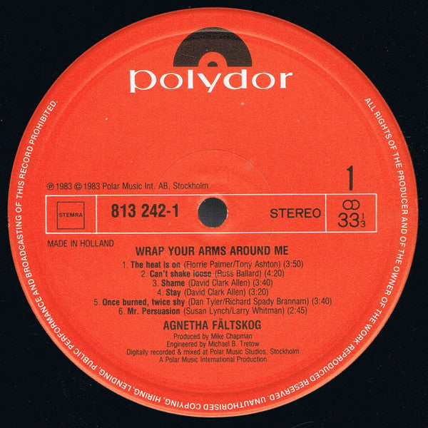 Agnetha Fältskog : Wrap Your Arms Around Me (LP, Album)