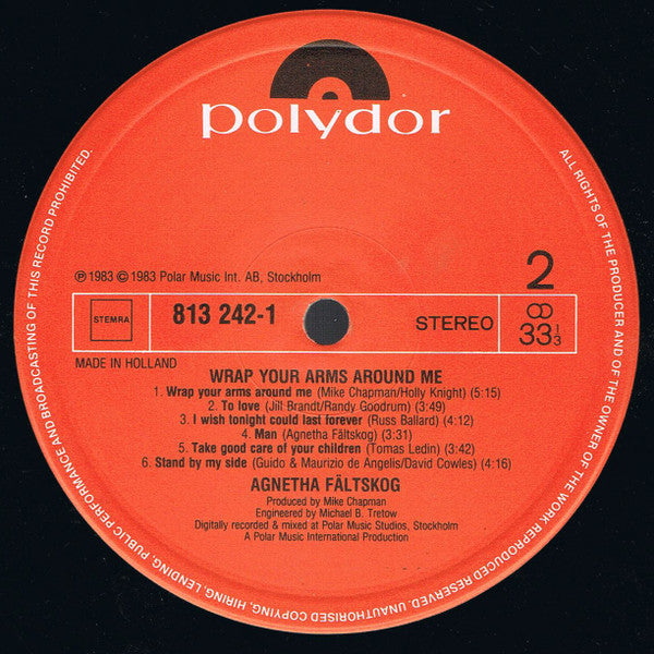 Agnetha Fältskog : Wrap Your Arms Around Me (LP, Album)