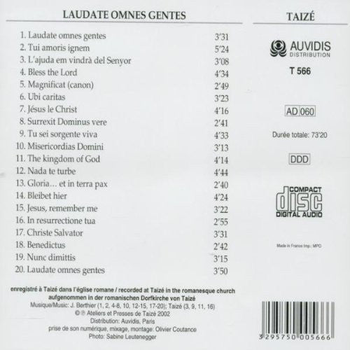 Taizé : Laudate Omnes Gentes (CD, Album)