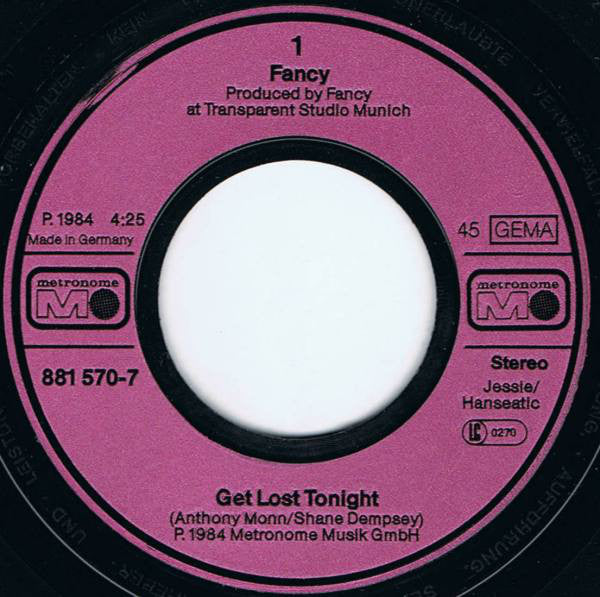 Fancy : Get Lost Tonight (7", Single)