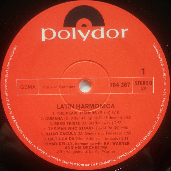 Tommy Reilly With Orchester Kai Warner : Latin Harmonica (LP, Album)