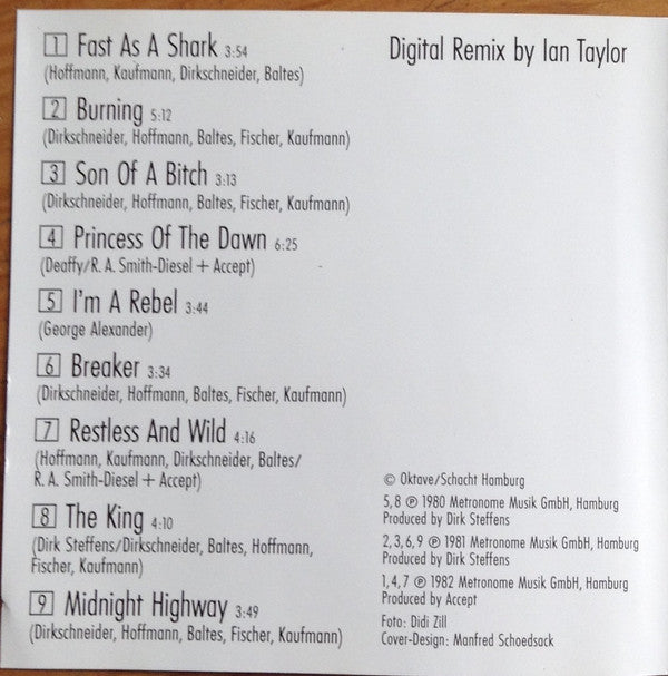 Accept : Hungry Years (CD, Comp, RP)