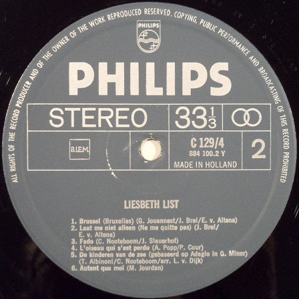 Liesbeth List : Liesbeth List (LP, Comp, Club)