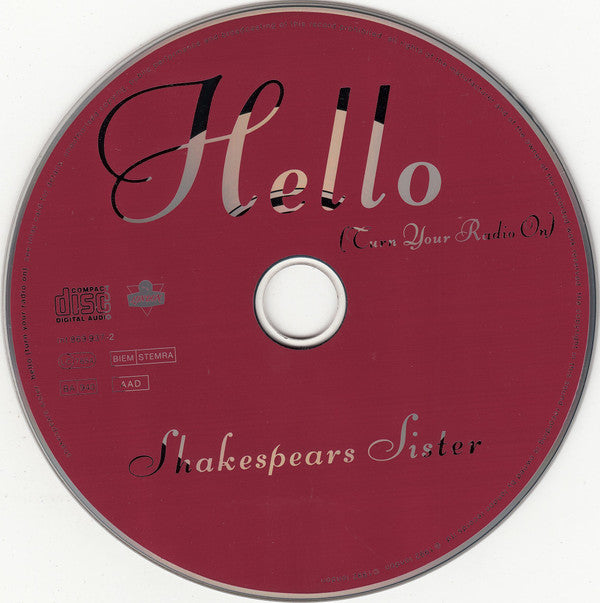 Shakespear's Sister : Hello (Turn Your Radio On) (CD, Single)