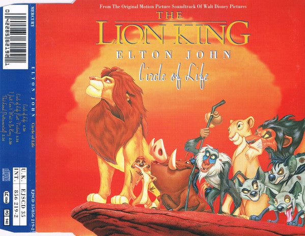 Elton John : Circle Of Life (CD, Single)