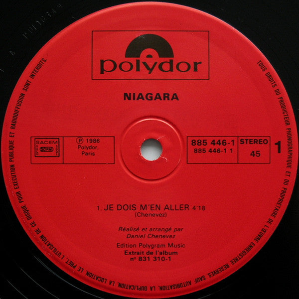Niagara (2) : Je Dois M'En Aller (12", Maxi)