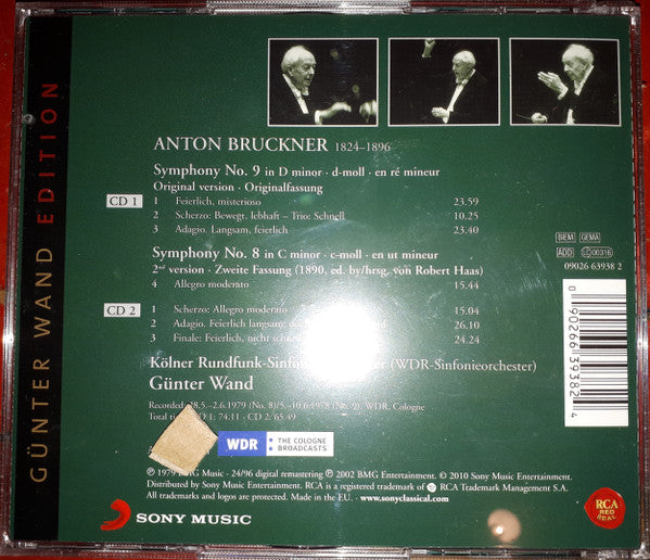 Anton Bruckner - Kölner Rundfunk-Sinfonie-Orchester, Günter Wand : Symphonies Nos. 1-9 (Box, RM, Sli + 9xCD, Comp, RM)