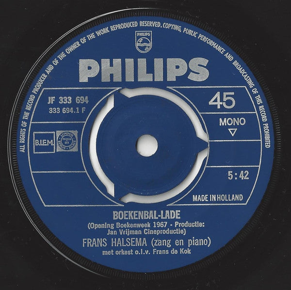 Frans Halsema : Boekenbal-Lade (7", Single, Mono)