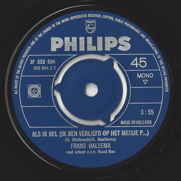 Frans Halsema : Boekenbal-Lade (7", Single, Mono)