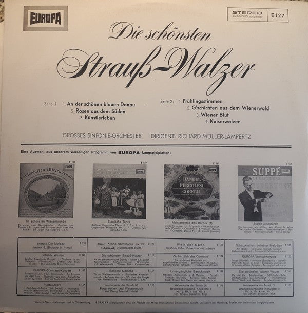 Orchester Richard Müller-Lampertz, Richard Müller-Lampertz : Die Schönsten Strauß-Walzer (LP)