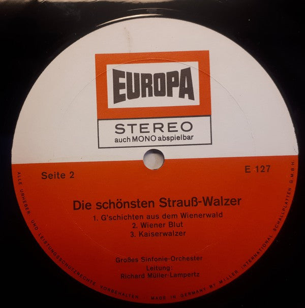 Orchester Richard Müller-Lampertz, Richard Müller-Lampertz : Die Schönsten Strauß-Walzer (LP)