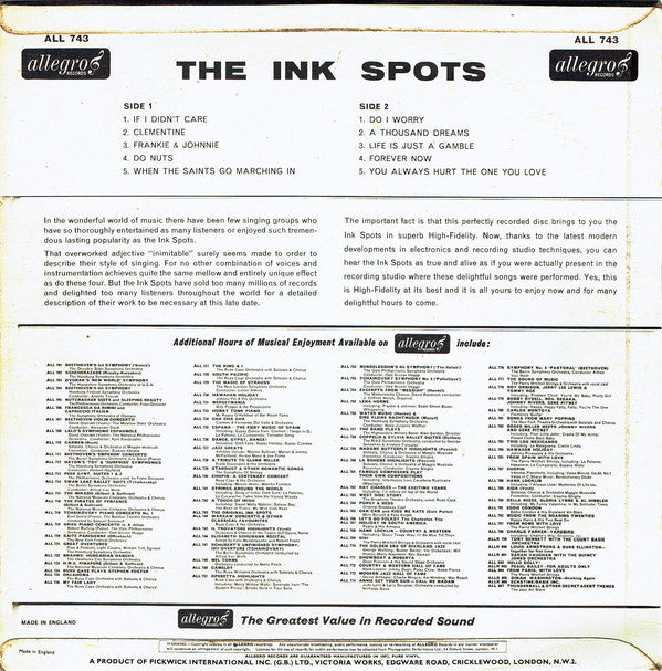 The Ink Spots : The Original Ink Spots (LP, Comp)