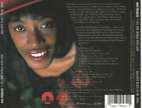 Ann Peebles : Fill This World With Love (CD, Album)