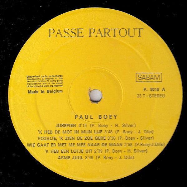 Paul Boey : 'k Heb De Mot In Me Lijf (LP, Album)