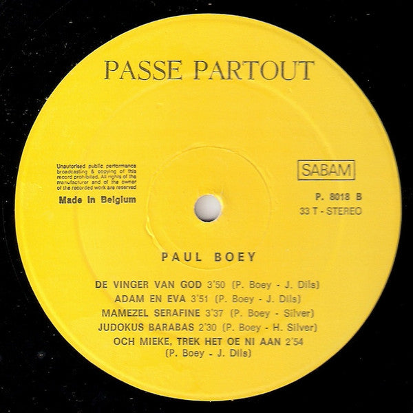 Paul Boey : 'k Heb De Mot In Me Lijf (LP, Album)