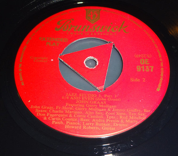 John Graas : Jazz Studio 3 - Volume 1 (7", EP, Mono)