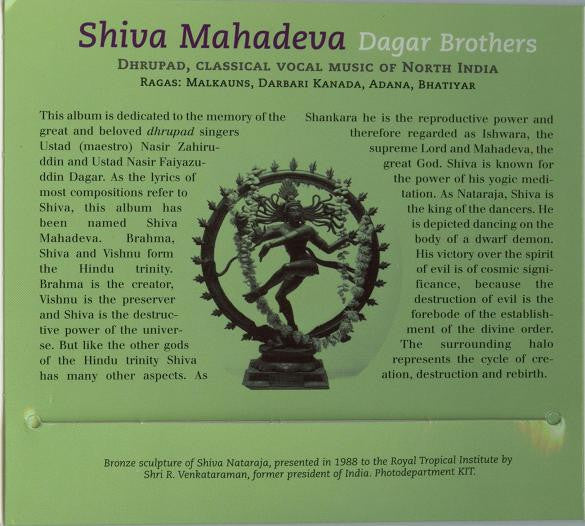 Dagar Brothers : Shiva Mahadeva (2xCD, Album)