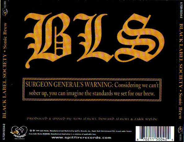 Black Label Society : Sonic Brew (CD, Album, Wit)