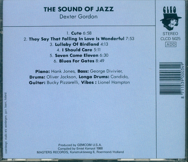 Dexter Gordon : The Sound Of Jazz: Dexter Gordon (CD, Album, Comp)
