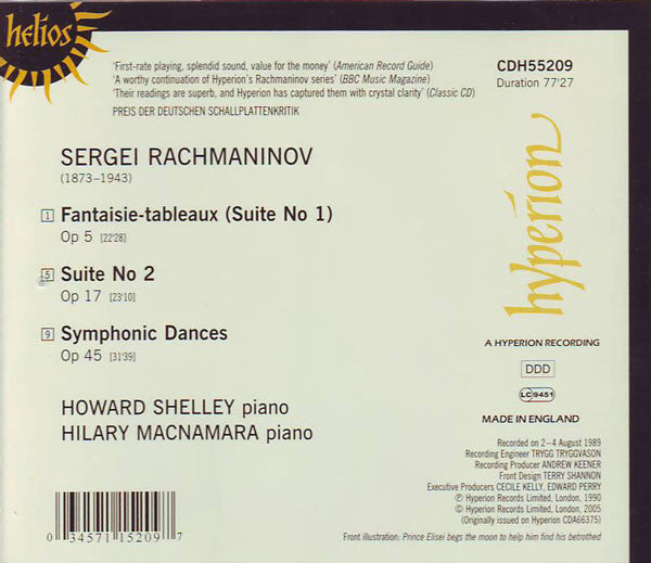 Sergei Vasilyevich Rachmaninoff - Howard Shelley And Hilary Macnamara : Suite No 1, Suite No 2, Symphonic Dances (CD, Album, RE)