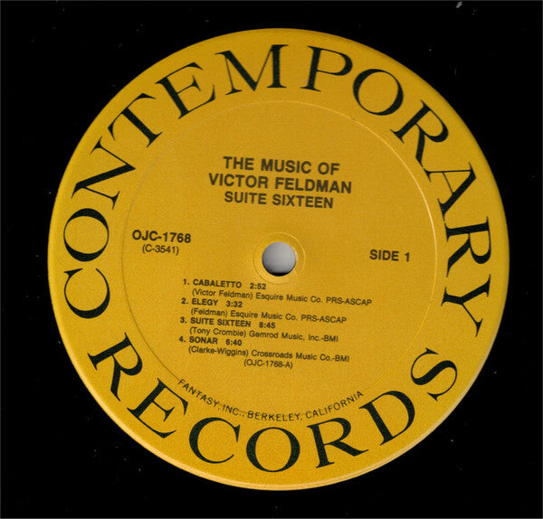 Victor Feldman : Suite Sixteen (The Music Of Victor Feldman: Big Band / Quartet / Septet) (LP, Album, Ltd, RE, RM)