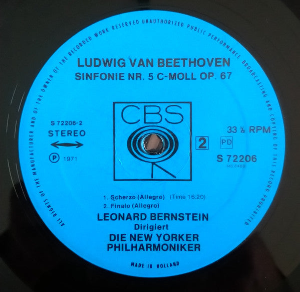 Ludwig van Beethoven, Leonard Bernstein Dirigiert Die New York Philharmonic : Sinfonie Nr. 5  (LP)