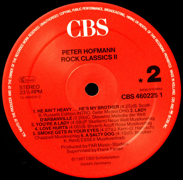 Peter Hofmann : Rock Classics 2 (LP, Album)