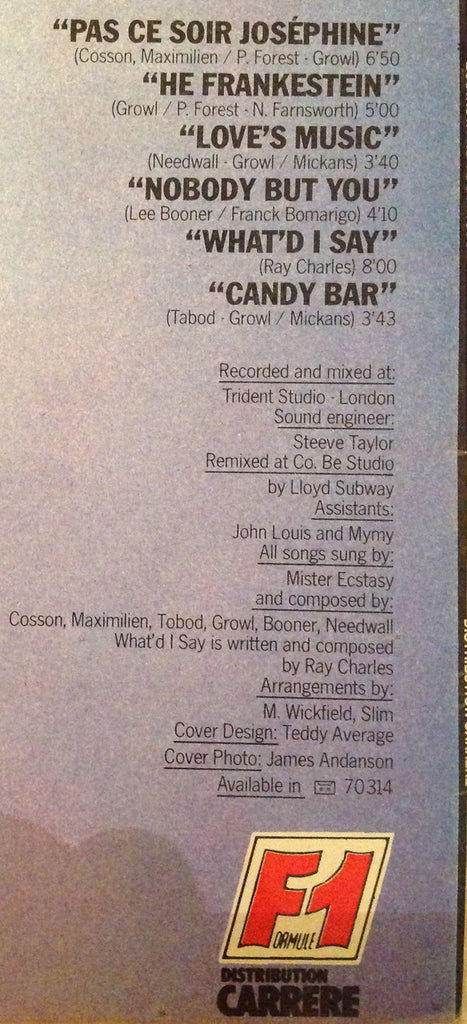 Ecstasy : Pas Ce Soir Josephine (LP, Album)