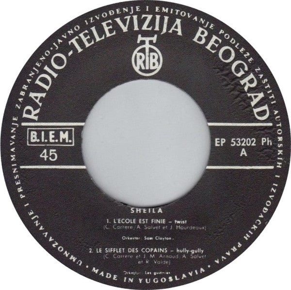 Sheila (5) : L'école Est Finie (7", EP, Mono)