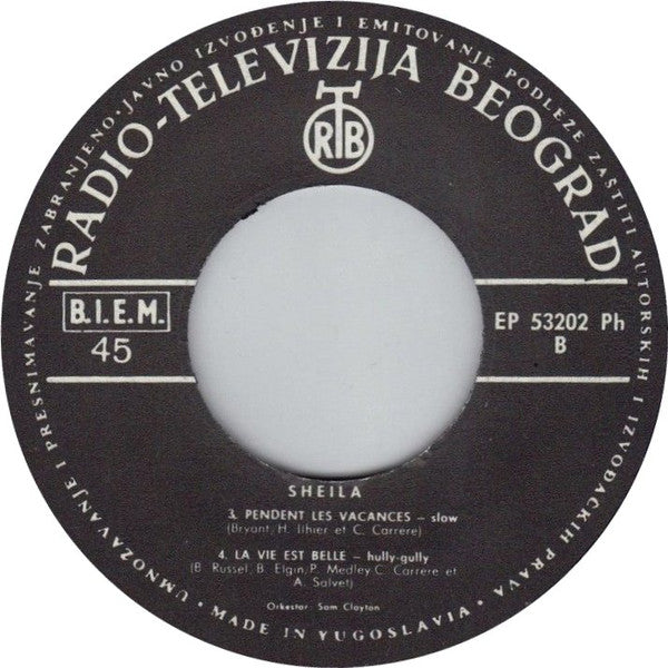 Sheila (5) : L'école Est Finie (7", EP, Mono)