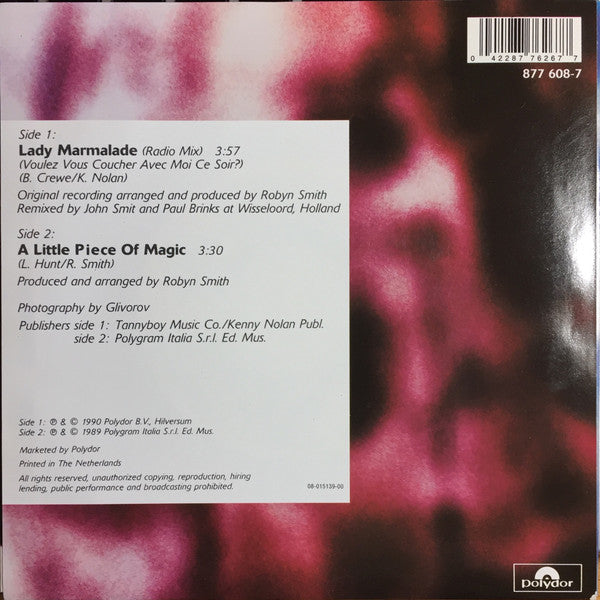 Lisa Hunt : Lady Marmalade (Voulez Vous Coucher Avec Moi Ce Soir?) (7", Single)