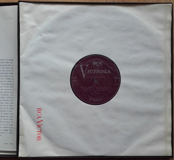Giacomo Puccini - Zinka Milanov ; Jussi Björling ; Leonard Warren ; Fernando Corena, Orchestra Del Teatro Dell'Opera Di Roma E Coro Del Teatro Dell'Opera Di Roma , Diretti Da Erich Leinsdorf : Tosca - Opera Completa (2xLP, Album)