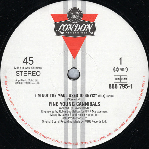 Fine Young Cannibals : I'm Not The Man I Used To Be (12", Single)