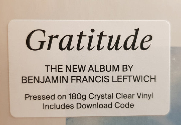 Benjamin Francis Leftwich : Gratitude (LP, Album, Ltd, Cle)