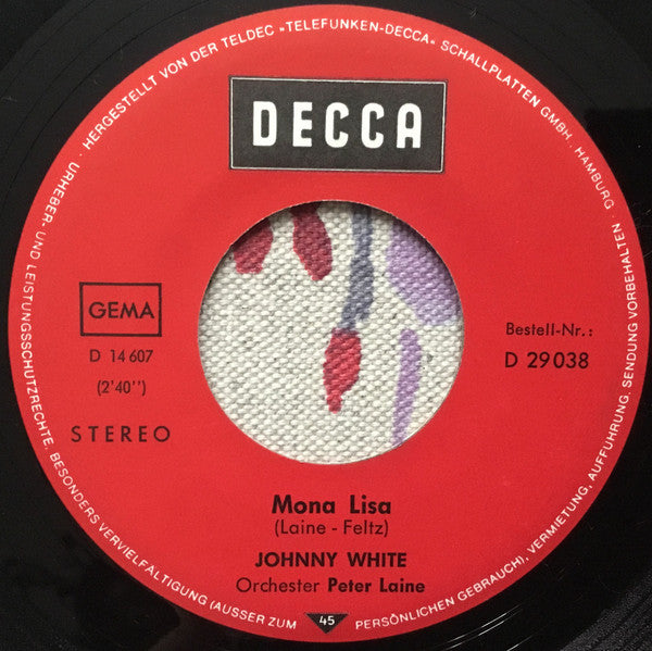 Johnny White (3), Orchester Peter Laine : Maria / Mona Lisa (7", Single)
