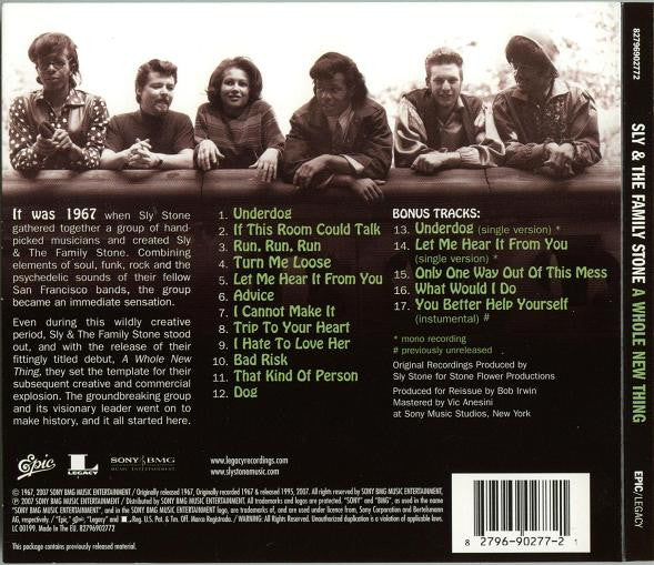 Sly & The Family Stone : A Whole New Thing (CD, Album, Dlx, Ltd, RM, Dig)
