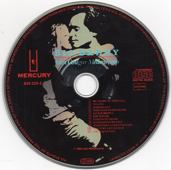 John Cougar Mellencamp : Big Daddy (CD, Album, RE, PMD)