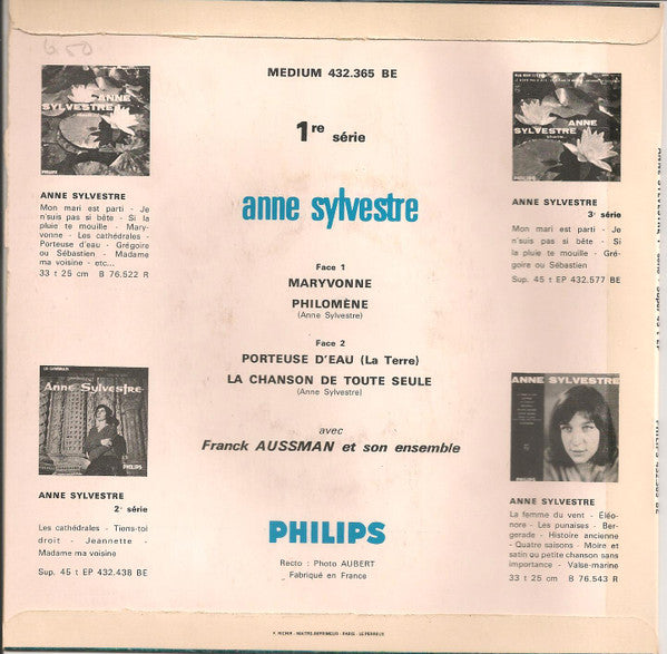Anne Sylvestre : Porteuse D'eau (7", EP, Mono)