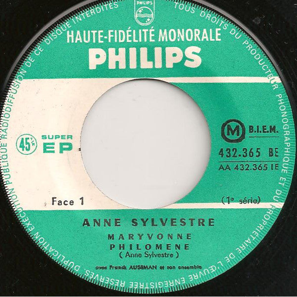 Anne Sylvestre : Porteuse D'eau (7", EP, Mono)