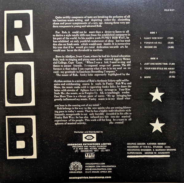 Rob (5) : Funky Rob Way (LP, Album, Ltd, RE, Gat)