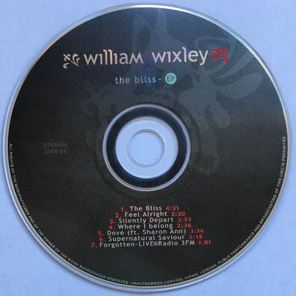 William Wixley : The Bliss - EP (CD, EP)