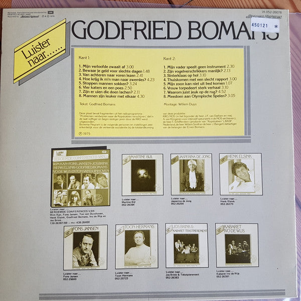 Godfried Bomans : Luister Naar...... Godfried Bomans (LP, Album, RP)