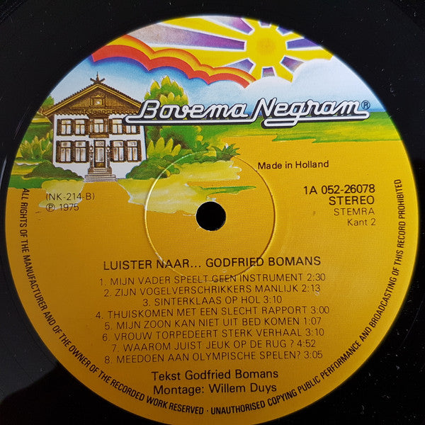Godfried Bomans : Luister Naar...... Godfried Bomans (LP, Album, RP)