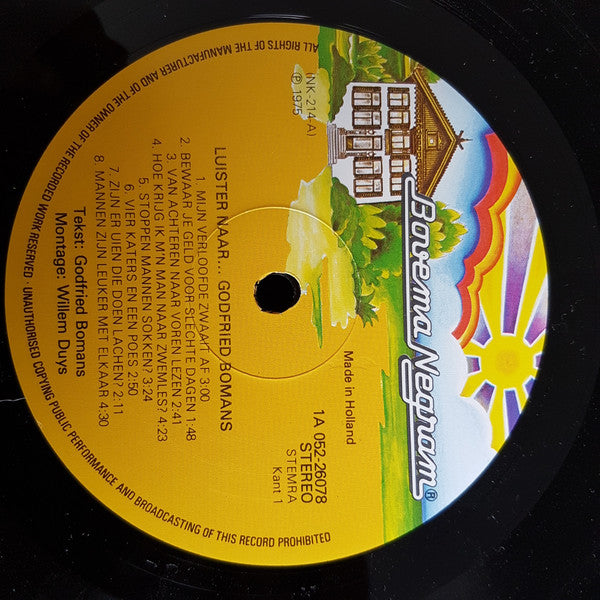 Godfried Bomans : Luister Naar...... Godfried Bomans (LP, Album, RP)