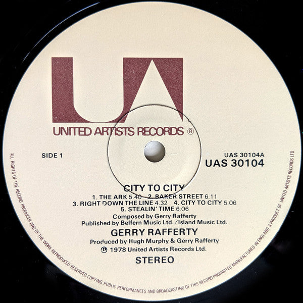 Gerry Rafferty : City To City (LP, Album)