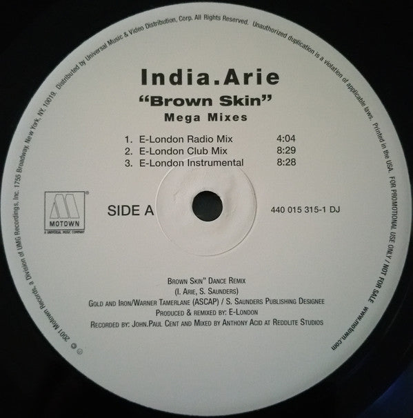India.Arie : Brown Skin Mega Mixes (12")