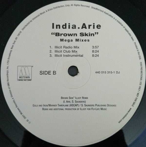 India.Arie : Brown Skin Mega Mixes (12")