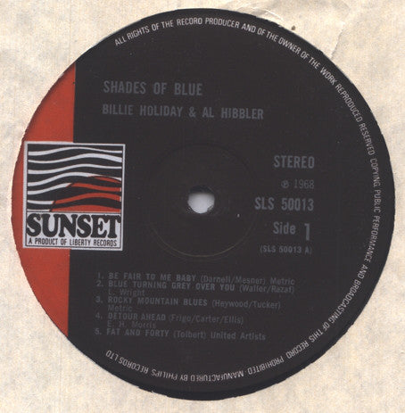 Billie Holiday & Al Hibbler : Shades Of Blue (LP)