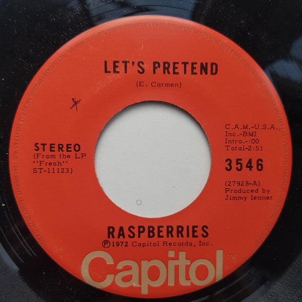 Raspberries : Let's Pretend (7", Single)